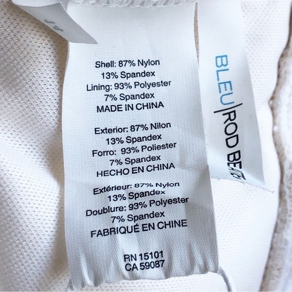 Bleu Rod Beattie Woman’s Braid Trim Cream One Piece Swimsuit Size 14 - Picture 10 of 11